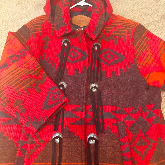 Vintage Woolrich Hooded Western Long Wool Jacket size L - Picture 9 of 14